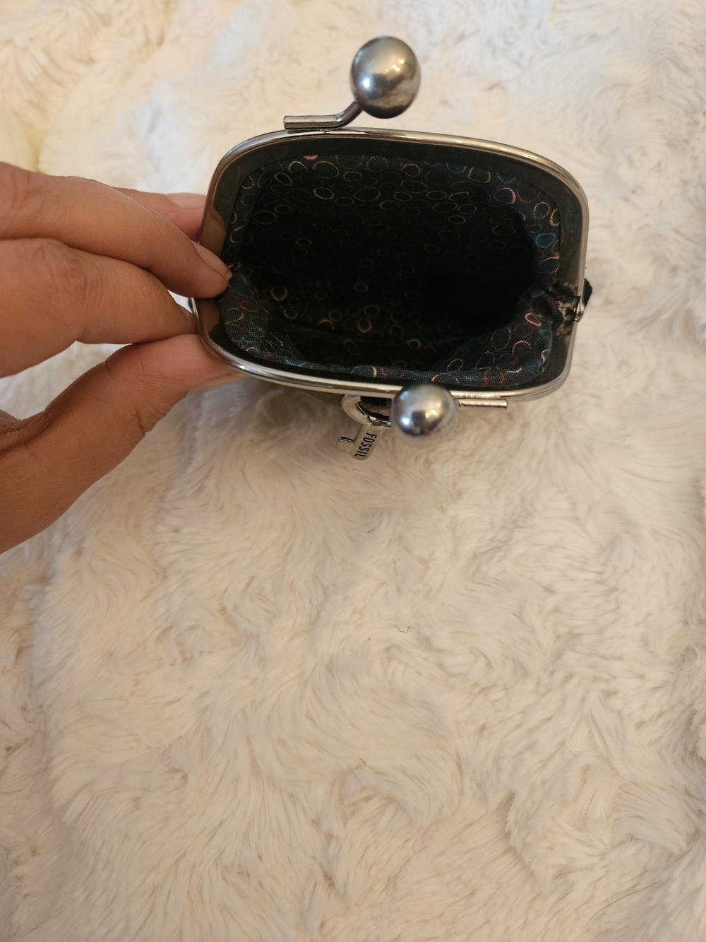 Fossil☆Striped Metallic Coin Purse - Picture 3 of 3